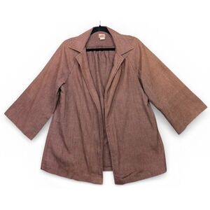 Vintage 1970s The More the Merrier California Jacket M Brown Peasant 3/4 Sleeve